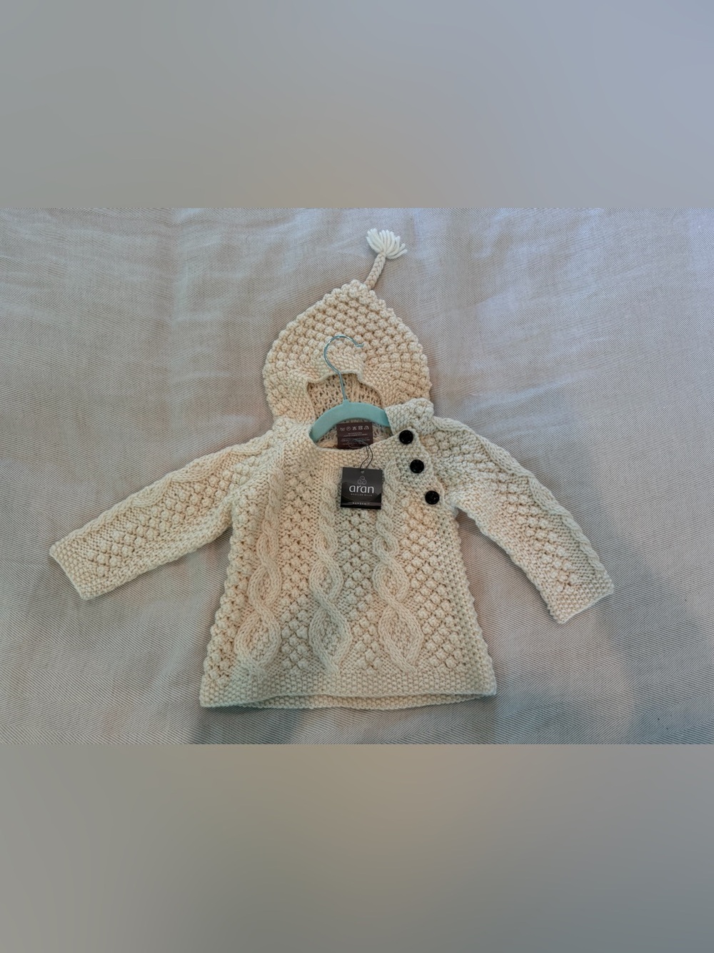 Wool Knit Hooded Toddler Sweater
